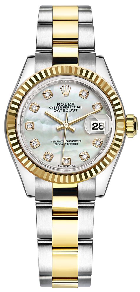 279173 MOP Diamond Oyster Rolex Lady Datejust 28mm Stainless Steel And