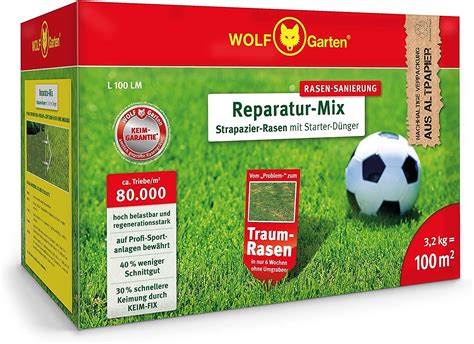 Wolf Garten Reparatur Mix Strapazier Rasen Mit Starter D Nger L