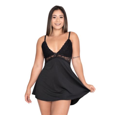 Kit Camisolas Noite Sensual Renda Sexy Lingerie Shopee Brasil