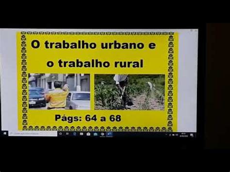 O trabalho urbano e o trabalho rural - 3° ano | Geografia | Professora ...