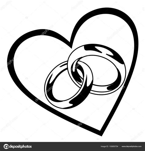 Wedding Ring In Heart Stock Vector Leonardo255 155850754