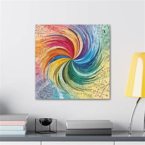 canvas wall art math fibonacci spiral gift  math teacher math