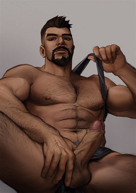 Rule 34 1boy 1male Abs Arm Hair Bara Bare Pectorals Black Male Underwear Boxers Chest Hair