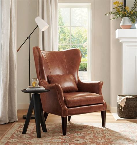 Clinton Modern Wingback Leather Chair Rejuvenation