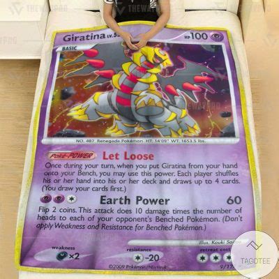 Anime Pokemon Giratina Platinum Custom Blanket Hot Sale