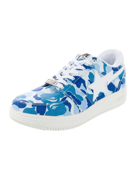 A Bathing Ape Bape Sta Low Abc Camo Th Anniversary Blue Sneakers