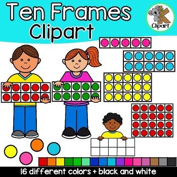 Ten Frames Clipart by K Clipart | TPT