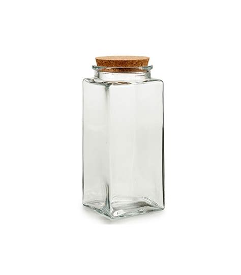 Kitchen Glass Jar Cork Lid H23cm