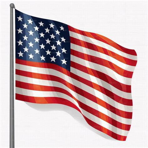 Premium AI Image | USA flag isolated on white background