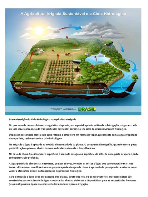 Como A Atividade Agrícola Pode Influenciar O Ciclo Da Água - Ciclo Hidrológico na Agricultura Irrigada | PDF | Ciclo da água | Irrigação