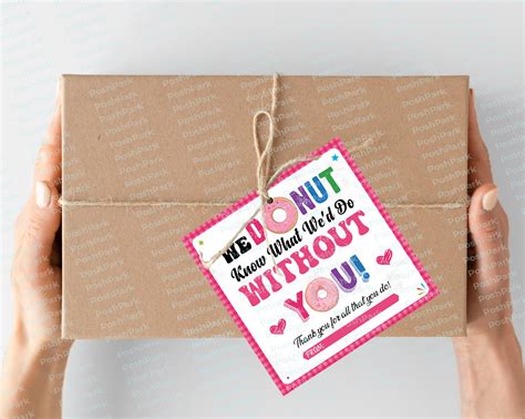 Printable We Donut Know What We D Do Without You Tag Pdf Etsy