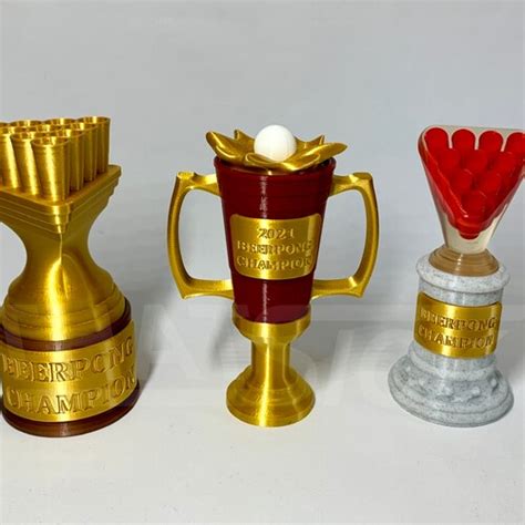 Beer Pong Trophy Medium Etsy