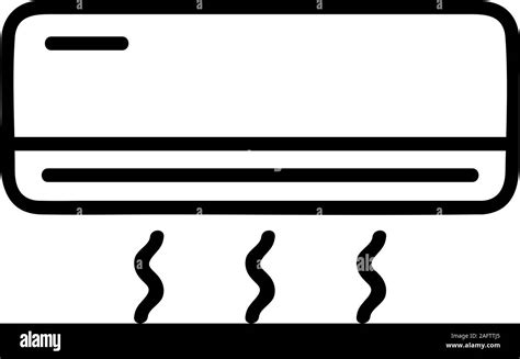 Vector icono del acondicionador de aire Símbolo de contorno aislados