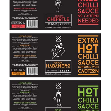 Rectangle Paper Hot Sauce Labels Online Printing Factory
