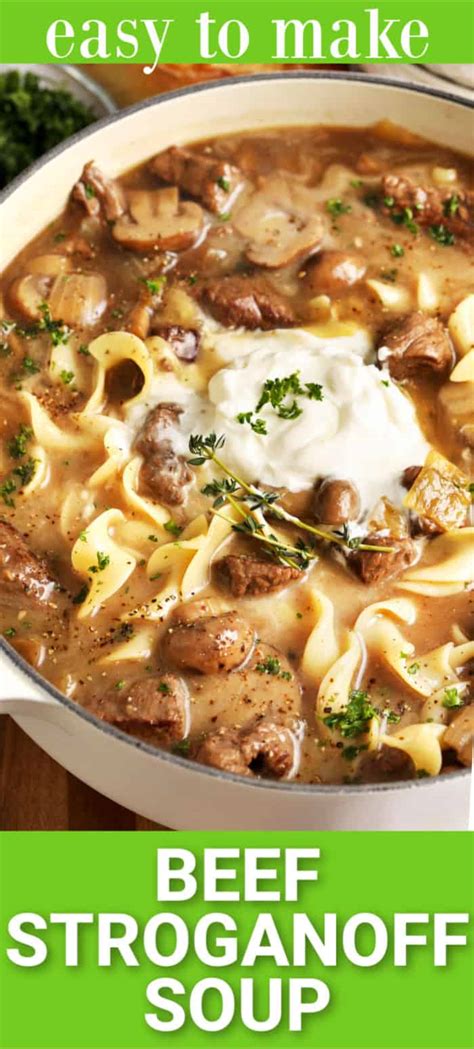 Beef Stroganoff Soup {Slow Cooker or Stovetop!} - Spend With Pennies