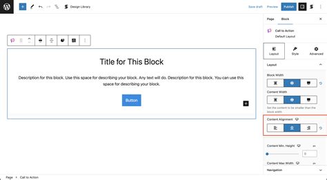 aligning block content stackable