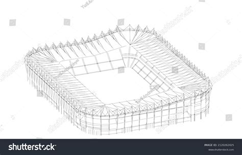 Sketch Stadium 3d Illustration Stock Illustration 2120262425