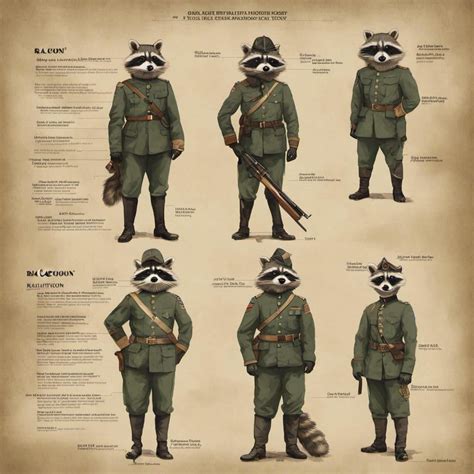 posters of historical raccoon military uniforms : r/weirddalle