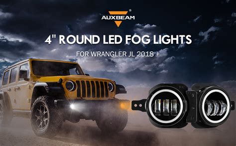 Auxbeam Luces Antiniebla Led De Pulgadas Para Wrangler Jl Jlu