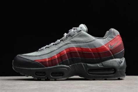 Nike Air Max 95 Essential Anthracitecool Grey Red Running Shoes 749766 025 In 2020 Nike Air