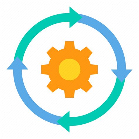 arrow gear implementation management project icon