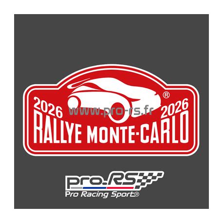 plaque de rallye monte carlo  en autocollant