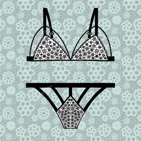 Hand Drawn Vector Sexy Lingerie Set Stock Vector Image By ©comotom0