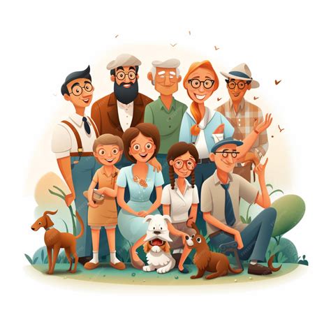 Premium Vector | Family reunion cartoon vector