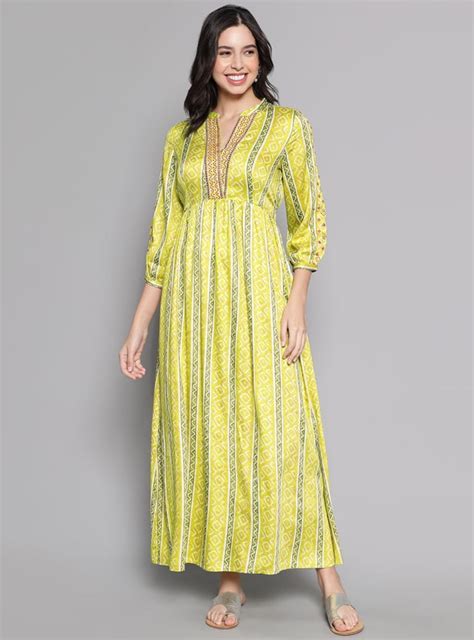 Buy Global Desi Women Printed Maxi Dress From Global Desi At Just Inr