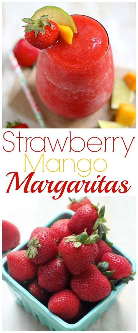 Strawberry Mango Margaritas - Baker by Nature