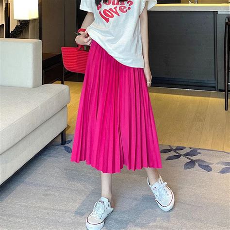 Купить Плиссированная юбка женская летняя модная юбка с высокой талией ...