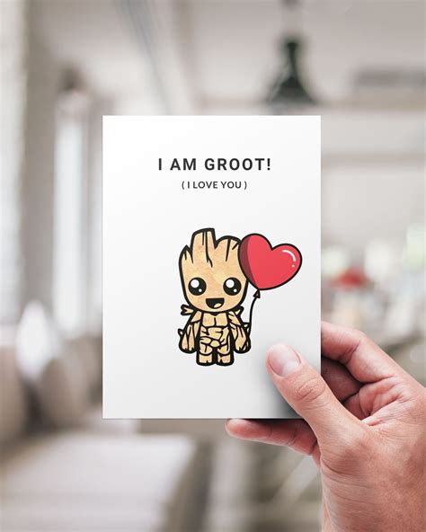 I Am Groot I Love You Marvel Guardians Of The Galaxy Etsy Canada In