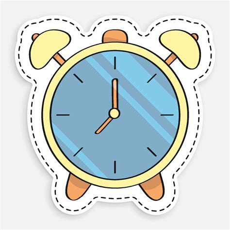 Cartoon Icon Of Doodle Alarm Clock Mechanical Watch For Measuring Time