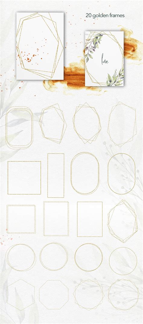 Watercolor Greenery Collection Design Cuts