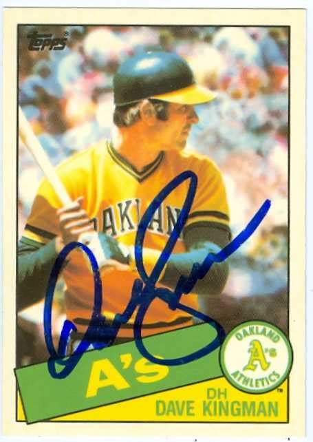 Dave Kingman autographed Baseball Card (Oakland Athletics) 1985 Topps ...