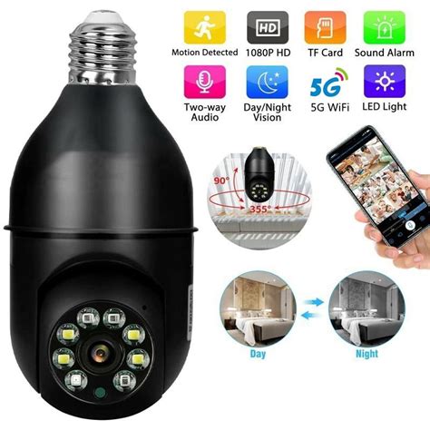 Buy HD 1080P 360 Rotate Auto Tracking Panoramic Camera Light Bulb