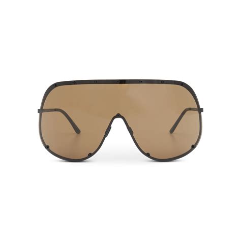 Rick Owens Oversized Shield Sunglasses In Brown In Natural Lyst