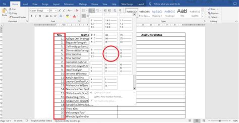 tips buat nomor urut  microsoft word secara otomatis