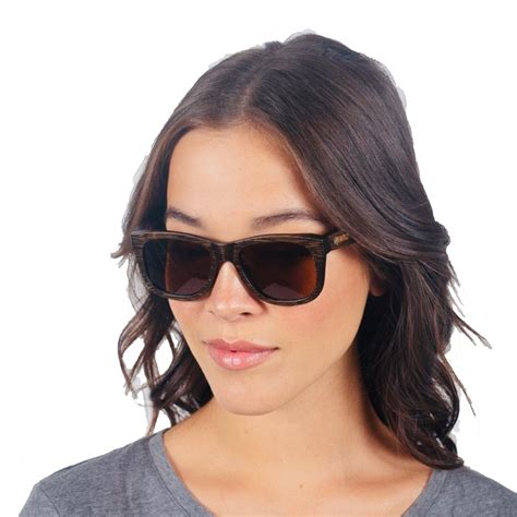 Original Dark Bamboo Wooden Sunglasses Eco Beach