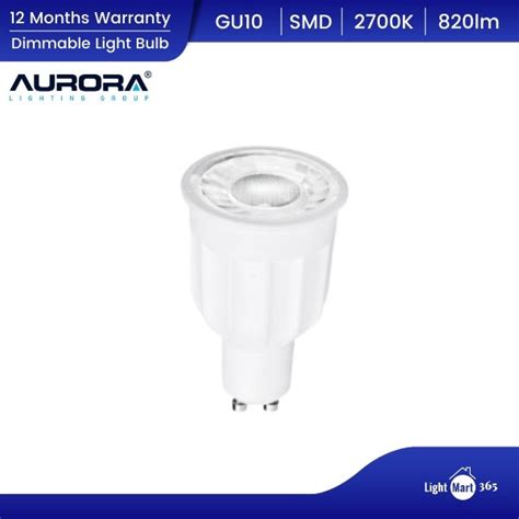 Aurora Enlite 10w 240v Dimmable Gu10 Smd Led Modern Light Bulb