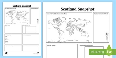 Scotland Snapshot Activity Twinkl Cfe Scotland Worksheets