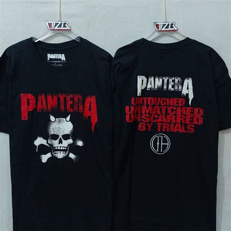 Jual T Shirt Band Official Pantera Horned Skull Stencil Original