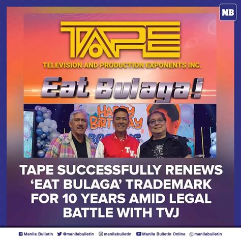 TAPE Successfully Renews Eat Bulaga Trademark For 10 Years Amid Legal