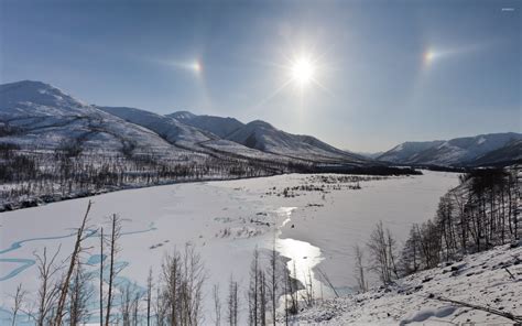 Frozen mountain lake [3] wallpaper - Nature wallpapers - #35954