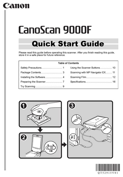 CANON CANOSCAN 9000F QUICK START MANUAL Pdf Download | ManualsLib