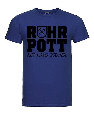 M Nner T Shirt Ruhrpott Auf Kohle Geboren Kreativ Manufaktur Werne