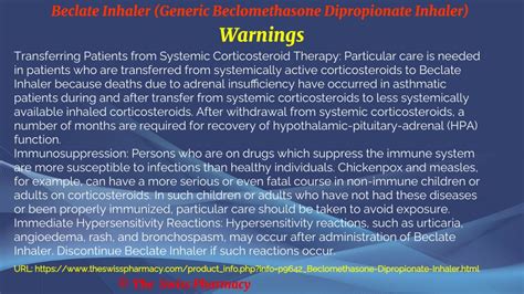 Ppt Beclate Inhaler Generic Beclomethasone Dipropionate Inhaler