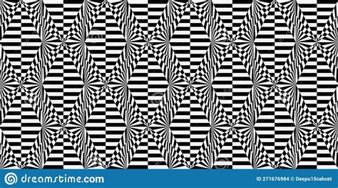 Black and White Op Art Seamless Pattern Stock Vector - Illustration of ...