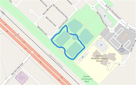 Asante Community Park in Arizona | Walking Map