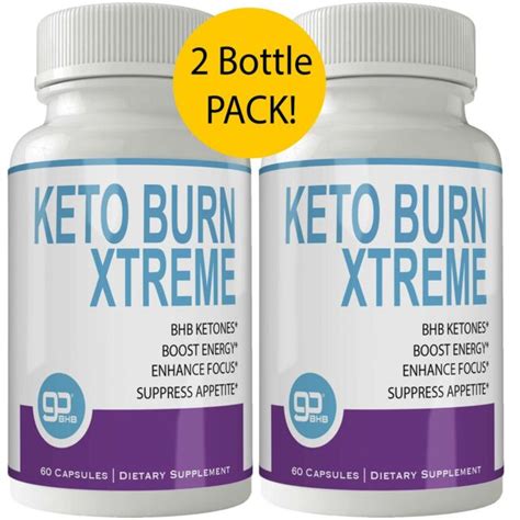 Keto Burn Xtreme Weight Loss Pills 2 Bottle Pack 800 Mg Go Bhb Salts